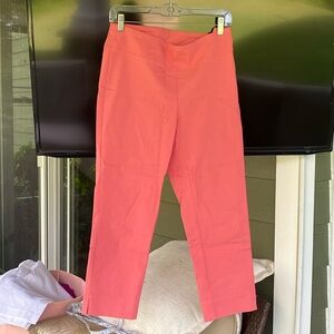 Women's Tummy-Control Pull-On Capri Pants - Coral